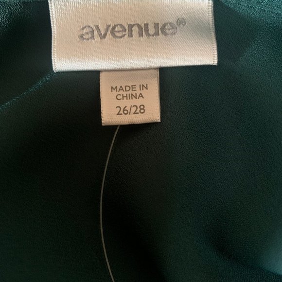 NWT AVENUE‎ LONG SLEEVE SPREAD COLLAR PLEATED BACK BUTTON FRONT BLOUSE 18/20 - Picture 6 of 9